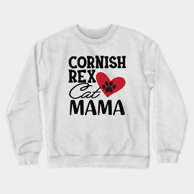 Cornish Rex Cat Mama Crewneck Sweatshirt by KC Happy Shop